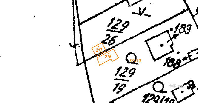 Mladý Smolivec 120438046 na parcele st. 217 v KÚ Starý Smolivec, Katastrální mapa