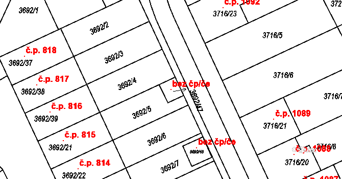 Dolní Bojanovice 120878046 na parcele st. 3692/47 v KÚ Dolní Bojanovice, Katastrální mapa