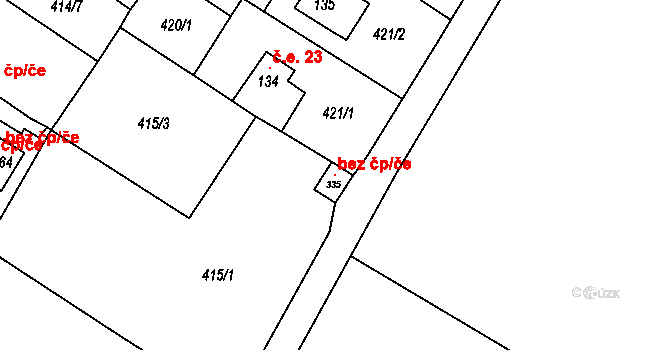 Kyškovice 122145046 na parcele st. 335 v KÚ Kyškovice, Katastrální mapa