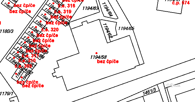 Teplické Předměstí 584, Bílina, Katastrální mapa