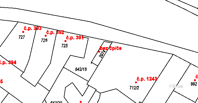 Vodňany 38780046 na parcele st. 2974 v KÚ Vodňany, Katastrální mapa