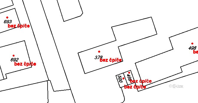 Zlín 41197046 na parcele st. 378 v KÚ Louky nad Dřevnicí, Katastrální mapa