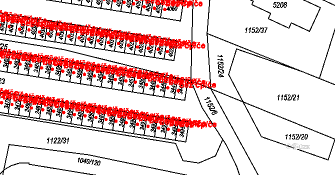 Rožnov pod Radhoštěm 41261046 na parcele st. 3447 v KÚ Rožnov pod Radhoštěm, Katastrální mapa
