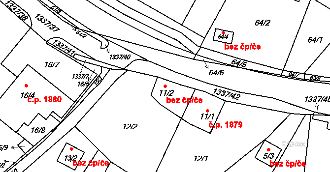 Rožnov pod Radhoštěm 41394046 na parcele st. 11/2 v KÚ Tylovice, Katastrální mapa