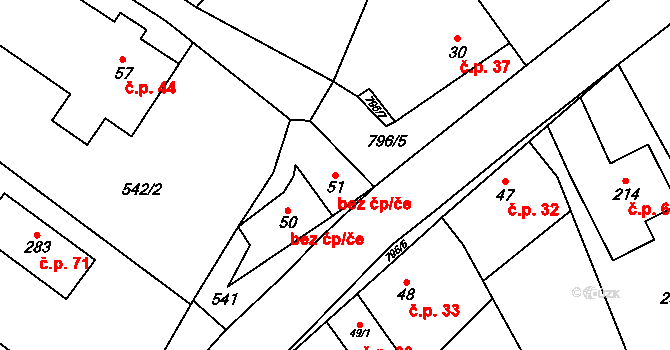 Heroltice 41533046 na parcele st. 51 v KÚ Heroltice u Tišnova, Katastrální mapa