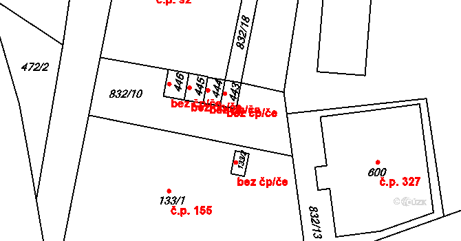 Štítina 43784046 na parcele st. 444 v KÚ Štítina, Katastrální mapa