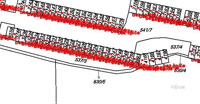 Třebíč 44131046 na parcele st. 3223 v KÚ Třebíč, Katastrální mapa