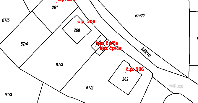 Chýnov 47412046 na parcele st. 617 v KÚ Chýnov u Tábora, Katastrální mapa