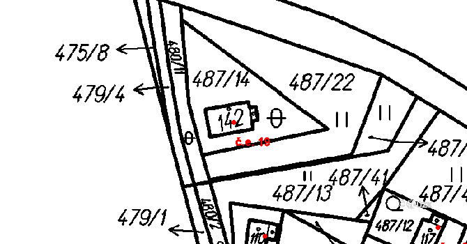 Chlistov 19 na parcele st. 142 v KÚ Chlistov, Katastrální mapa