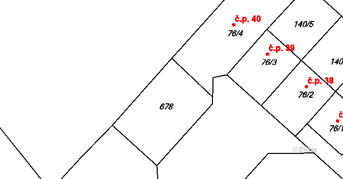 Heřmanice 41 na parcele st. 78 v KÚ Heřmanice nad Labem, Katastrální mapa