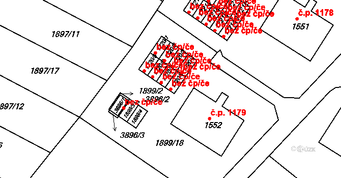 Humpolec 39239047 na parcele st. 1720/8 v KÚ Humpolec, Katastrální mapa