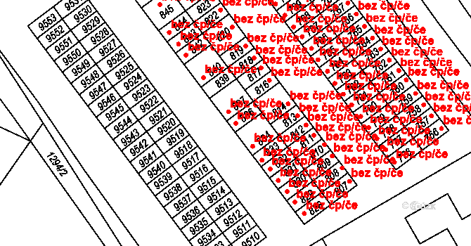 Slavonice 42311047 na parcele st. 836 v KÚ Slavonice, Katastrální mapa