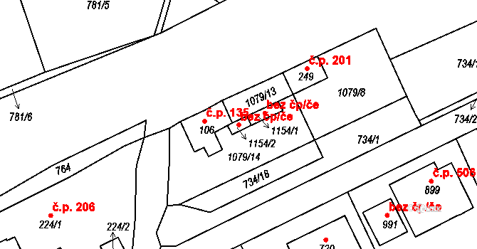 Krupka 49770047 na parcele st. 1154/2 v KÚ Bohosudov, Katastrální mapa
