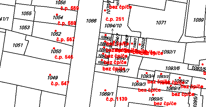 Moravská Třebová 46005048 na parcele st. 1094/5 v KÚ Moravská Třebová, Katastrální mapa