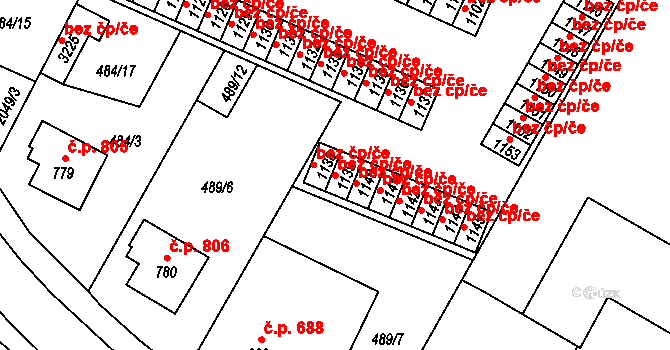 Milevsko 46202048 na parcele st. 1139 v KÚ Milevsko, Katastrální mapa
