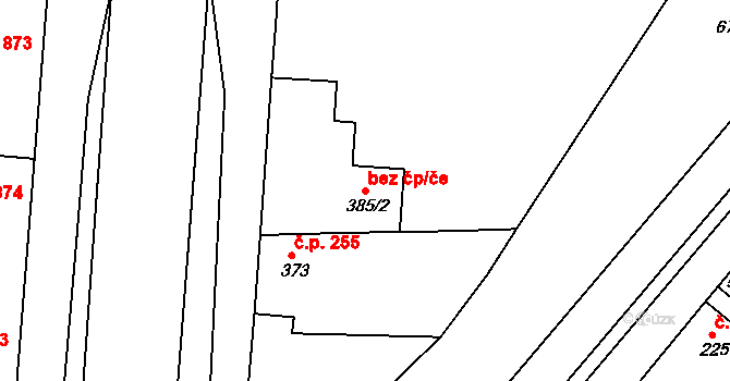 Uherské Hradiště 47203048 na parcele st. 385/2 v KÚ Uherské Hradiště, Katastrální mapa