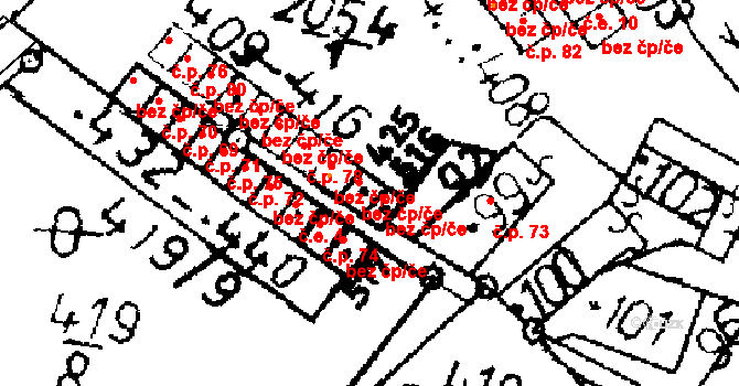 Verneřice 47284048 na parcele st. 425 v KÚ Verneřice, Katastrální mapa