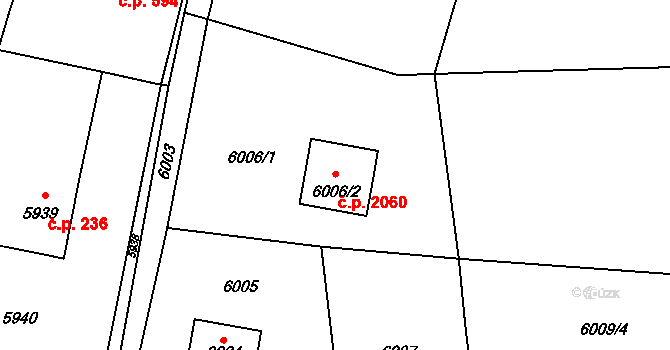 Rychvald 2060 na parcele st. 6006/2 v KÚ Rychvald, Katastrální mapa