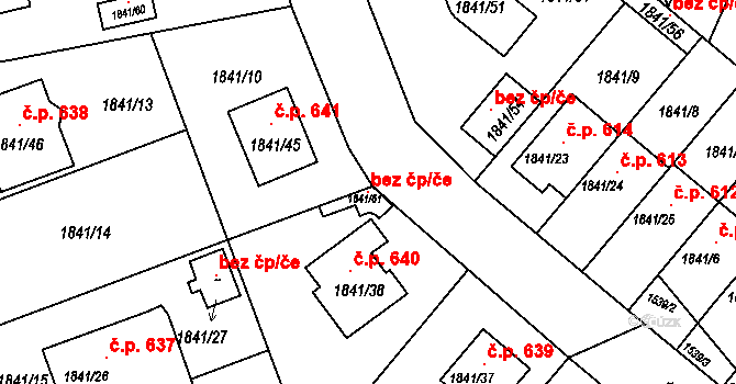 Rájec-Jestřebí 99264048 na parcele st. 1841/61 v KÚ Rájec nad Svitavou, Katastrální mapa