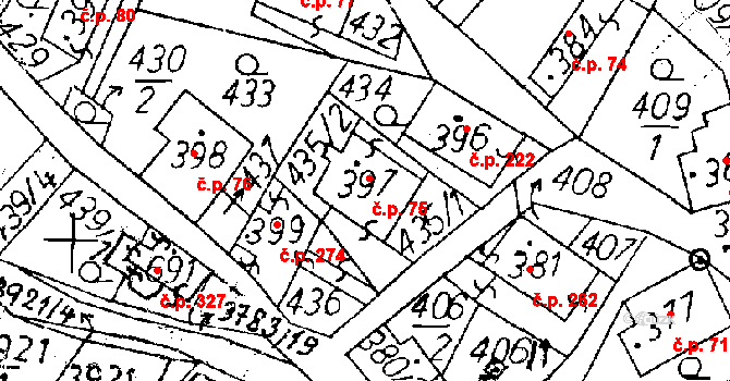 Cvikov II 75, Cvikov na parcele st. 397 v KÚ Cvikov, Katastrální mapa