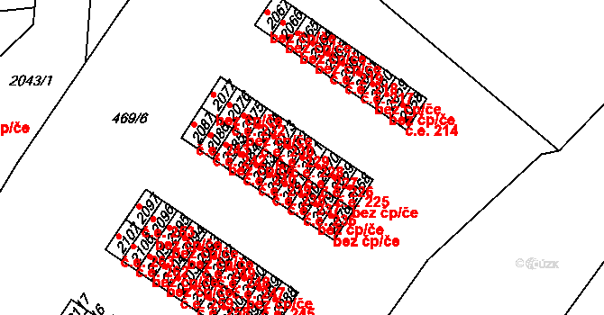 Slaný 227 na parcele st. 2071 v KÚ Slaný, Katastrální mapa