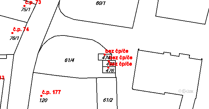 Lhenice 42293049 na parcele st. 474 v KÚ Lhenice, Katastrální mapa
