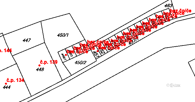 Dalovice 45800049 na parcele st. 451 v KÚ Dalovice, Katastrální mapa