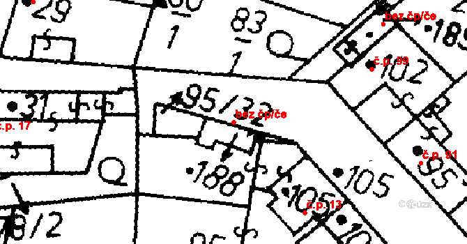 Heřmaň 46193049 na parcele st. 188 v KÚ Heřmaň, Katastrální mapa