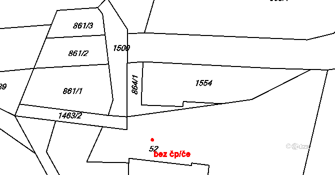 Měcholupy 47049049 na parcele st. 53 v KÚ Velká Černoc, Katastrální mapa