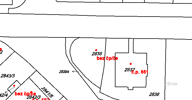 Litoměřice 47599049 na parcele st. 2838 v KÚ Litoměřice, Katastrální mapa