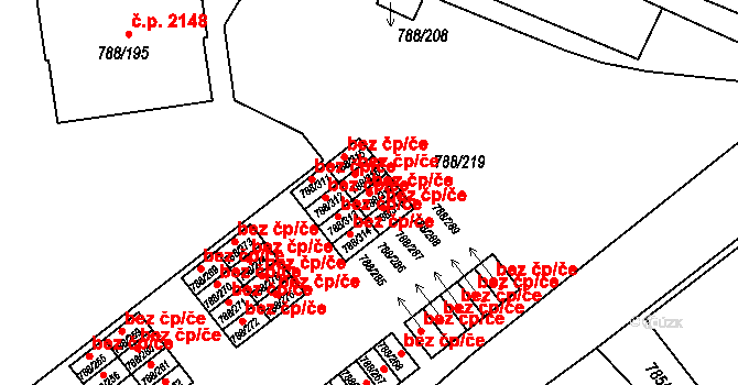 Boskovice 94869049 na parcele st. 788/317 v KÚ Boskovice, Katastrální mapa