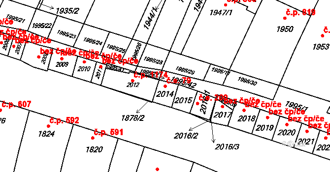 Velké Pavlovice 79 na parcele st. 2014 v KÚ Velké Pavlovice, Katastrální mapa