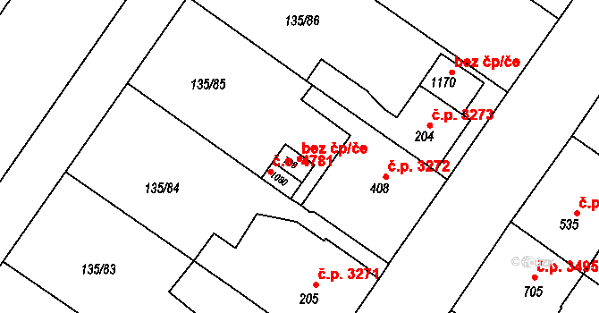 Jihlava 2925, Katastrální mapa