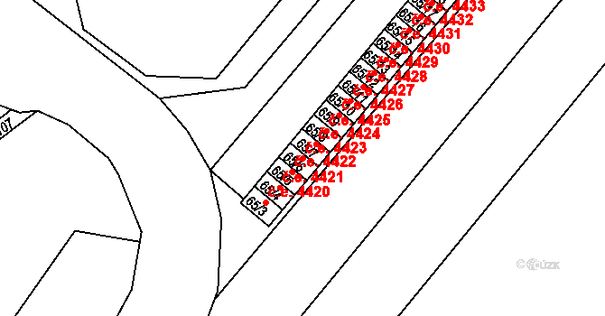 Neštěmice 4423, Ústí nad Labem na parcele st. 65/6 v KÚ Neštěmice, Katastrální mapa