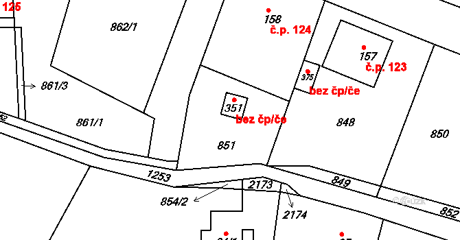 Hrabišín 38952050 na parcele st. 351 v KÚ Hrabišín, Katastrální mapa