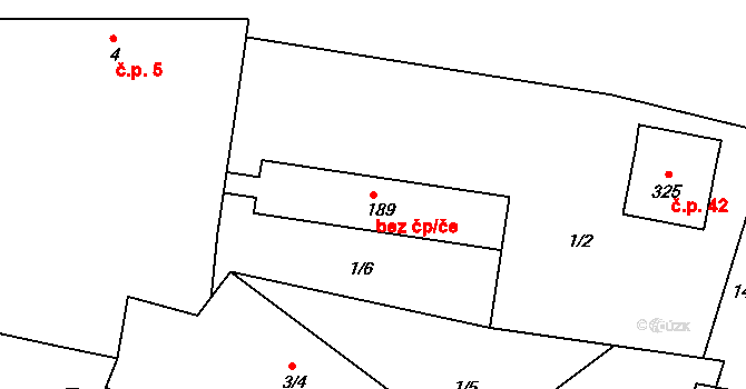 Chlístov 49337050 na parcele st. 189 v KÚ Chlístov u Benešova, Katastrální mapa