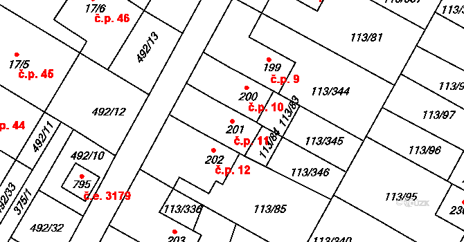 Čepirohy 11, Most na parcele st. 201 v KÚ Čepirohy, Katastrální mapa