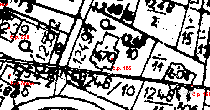 Krásná 156 na parcele st. 470 v KÚ Krásná, Katastrální mapa