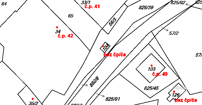 Polná 38665051 na parcele st. 104 v KÚ Hrbov, Katastrální mapa