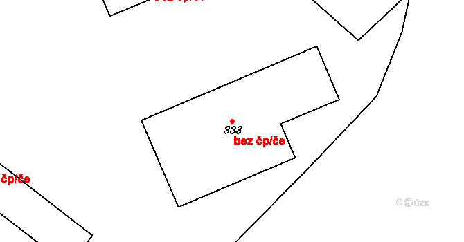 Prosetín 41664051 na parcele st. 333 v KÚ Prosetín u Bystřice nad Pernštejnem, Katastrální mapa