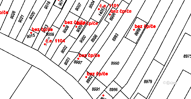 Mutěnice 42228051 na parcele st. 8996 v KÚ Mutěnice, Katastrální mapa