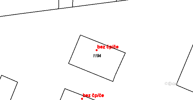 Vlkoš 44589051 na parcele st. 1194 v KÚ Vlkoš u Kyjova, Katastrální mapa