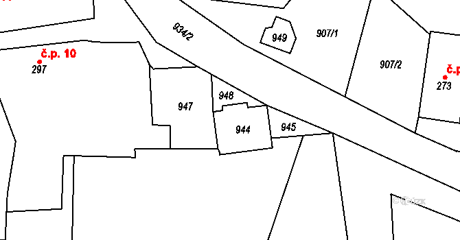 Meclov 45234051 na parcele st. 944 v KÚ Mrchojedy, Katastrální mapa