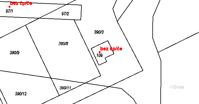 Bousov 48428051 na parcele st. 109 v KÚ Bousov, Katastrální mapa