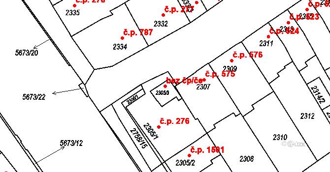 Velké Meziříčí 50334051 na parcele st. 2305/3 v KÚ Velké Meziříčí, Katastrální mapa