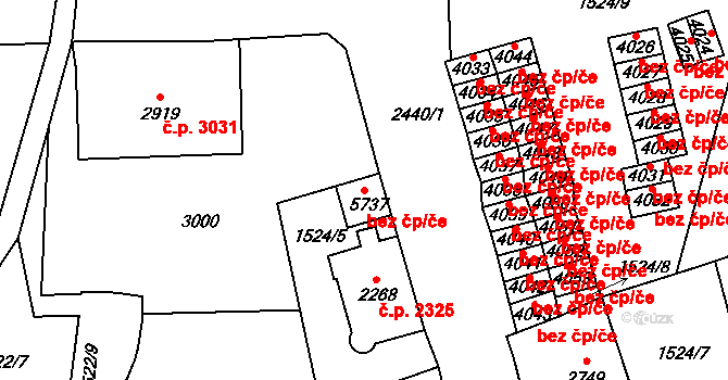 Jablonec nad Nisou 38456052 na parcele st. 5737 v KÚ Jablonec nad Nisou, Katastrální mapa