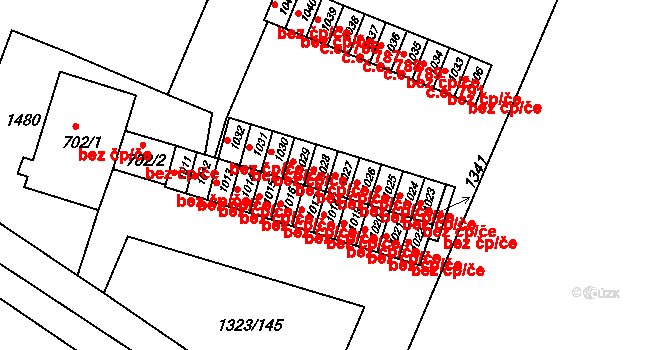Kyjov 38740052 na parcele st. 1027 v KÚ Nětčice u Kyjova, Katastrální mapa