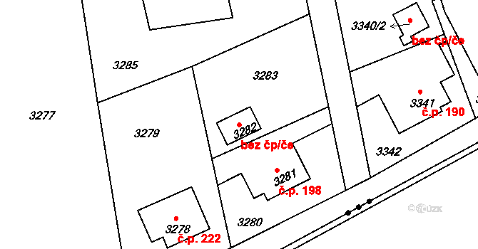 Třanovice 42384052 na parcele st. 3282 v KÚ Třanovice, Katastrální mapa