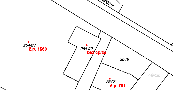 Sokolov 42957052 na parcele st. 2544/2 v KÚ Sokolov, Katastrální mapa