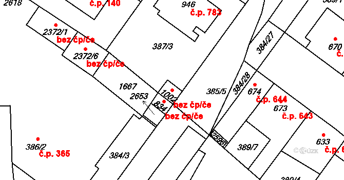 Přeštice 47424052 na parcele st. 1002 v KÚ Přeštice, Katastrální mapa
